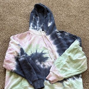 American Eagle Outfitters Tie-Dye Hoodie in Blue and Pink
